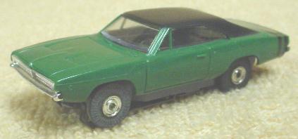 Mister Coney Dark Green Dodge Charger Aurora TJET Slot Car Hood