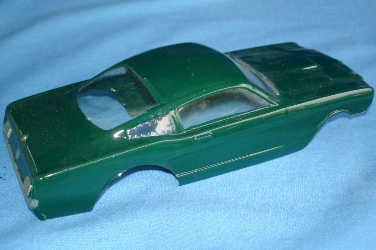 Unknown Vintage 1:24 Scale Slot Car Racing Clear Painted Body Ford Mustang Fastback Trunk Unknown Vintage 1:24 Scale Slot Car Racing Clear Painted Body Ford Mustang Fastback Trunk