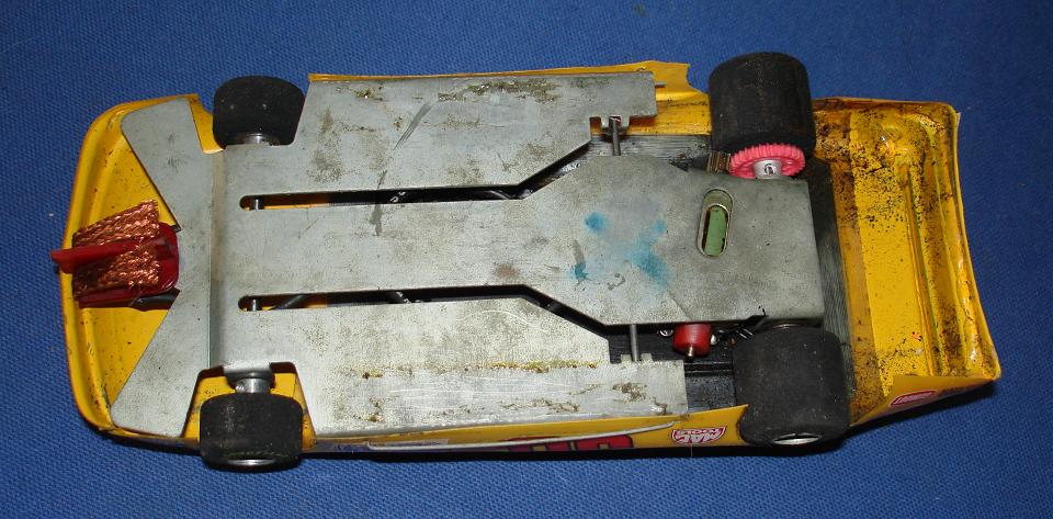 Vintage 1:24 Scale Slot Car Racing Custom Chassis Lexan Body NASCAR Stocker Angle Winder Chassis