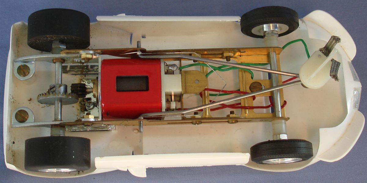 brass slot car chassis