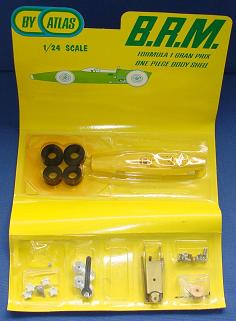 Atlas 124 Formula 1 BRM NMNB Slot Car Kit Contents
