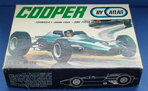 Atlas 124 Formula 1 Cooper NMIB Slot Car Kit Box Atlas 124 Formula 1 Cooper NMIB Slot Car Kit Box