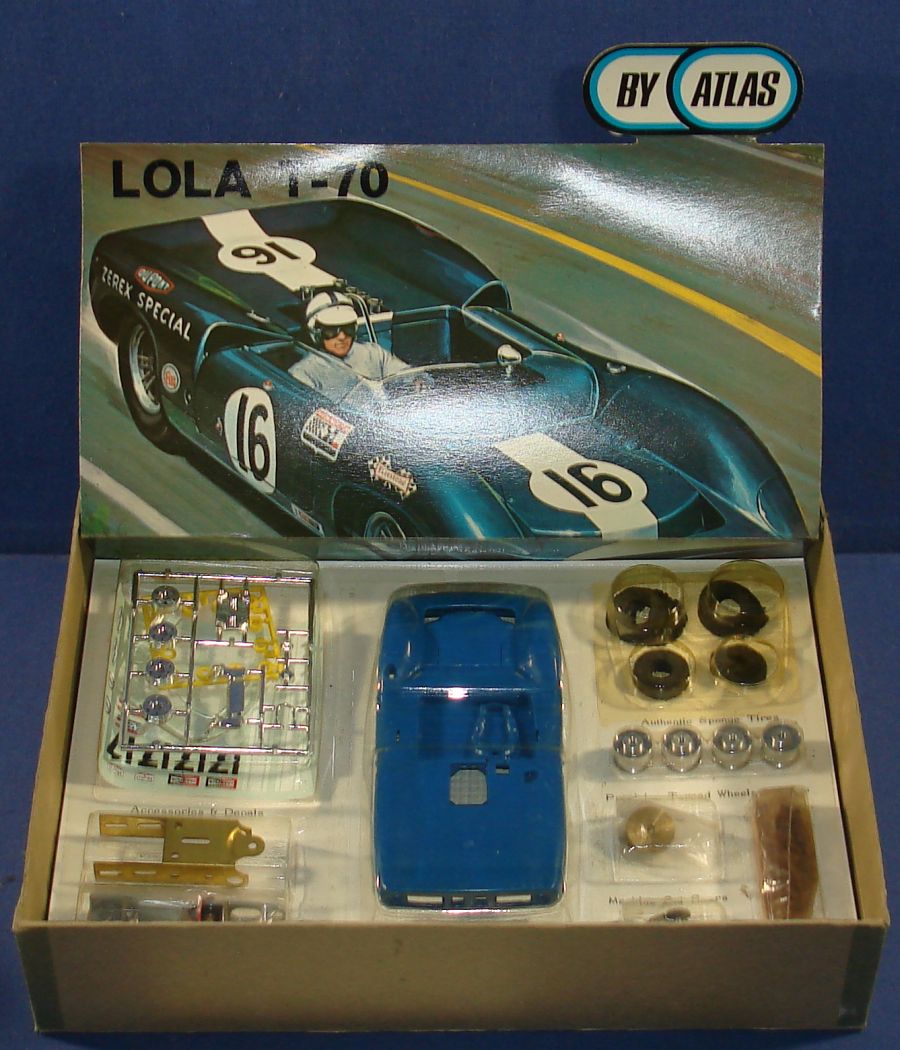 Atlas 1:24 Scale Lola T70 Slot Car Racing Blue Body Kit #1651