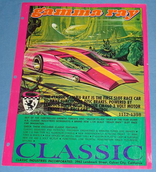 Classic Slot Car Paperwork Gamma Ray Classic Slot Car Paperwork Gamma Ray