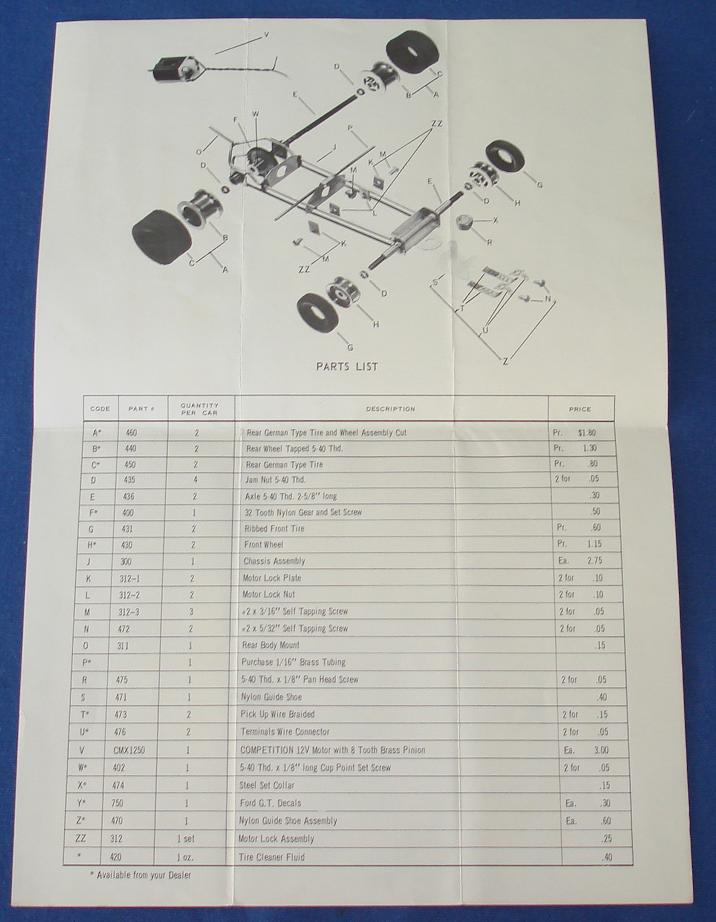 Competition 1/24 Scale CMX1250 Slot Car Chassis Instructions