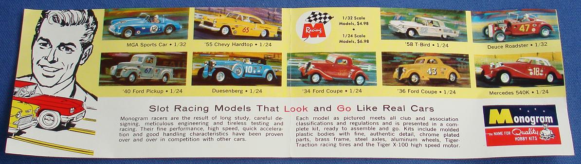 Monogram 132 124 Scale Slot Car Racing Full Color Ad Flyer