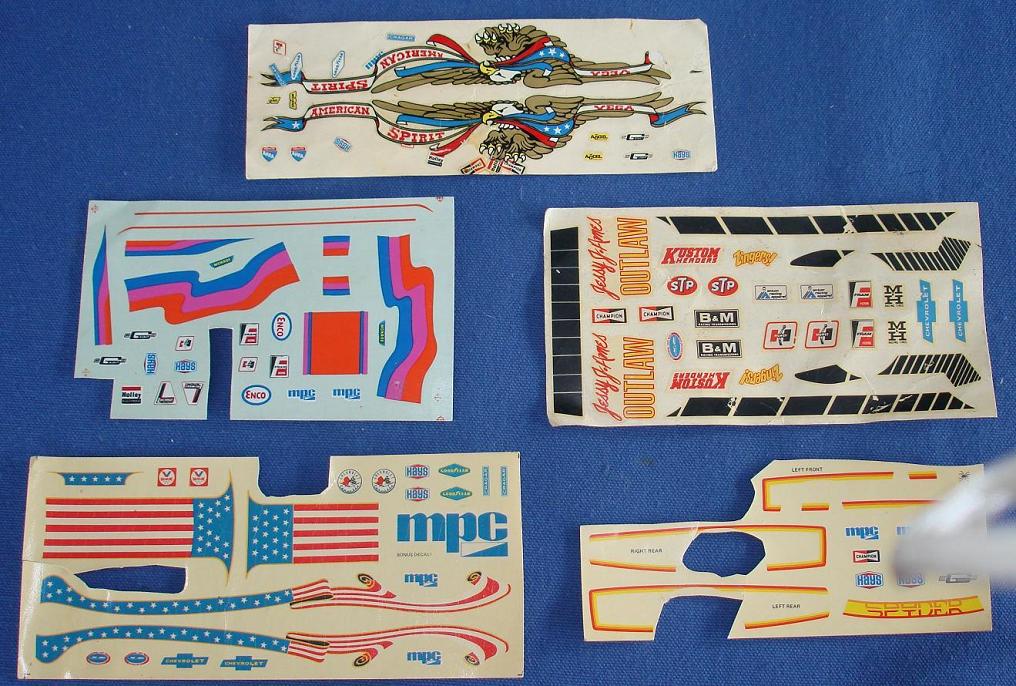 MPC 124 SCALE SLOT CAR INCOMPLETE VINTAGE DECAL SHEETS - Mister Coney