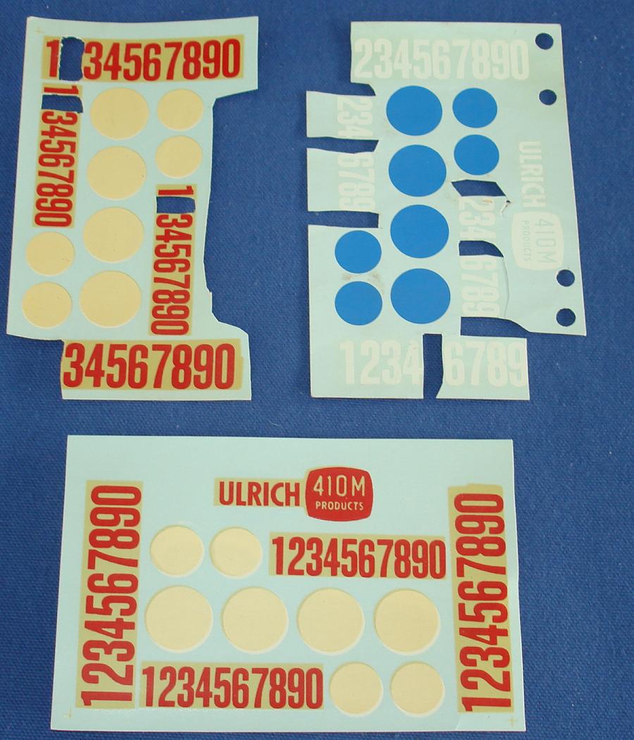 Ulrich 1/24 1/32 Scale Slot Car Decal Sheets