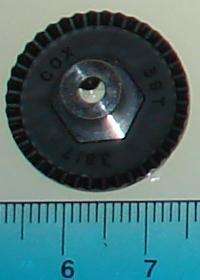 Vintage 1:24 Scale Slot Car Racing Inline Chassis Cox 39T Nylon Crown Gear