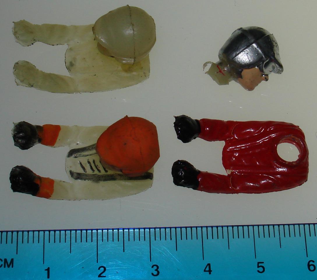 Vintage 1:24 Scale Slot Car Racing Drivers With Helmets & Goggles