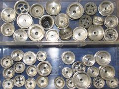 Vintage 1:24 Scratch Builders Slot Car Racing Aluminum Rims