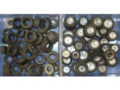 Vintage 1:24 Scratch Builders Slot Car Racing Tires Wheels