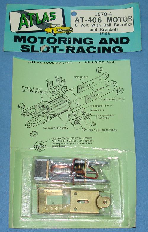 Atlas Slot Car Home Racing Parts #1570-4 AT-208 6V Chassis Motor Atlas Slot Car Home Racing Parts #1570-4 AT-208 6V Chassis Motor