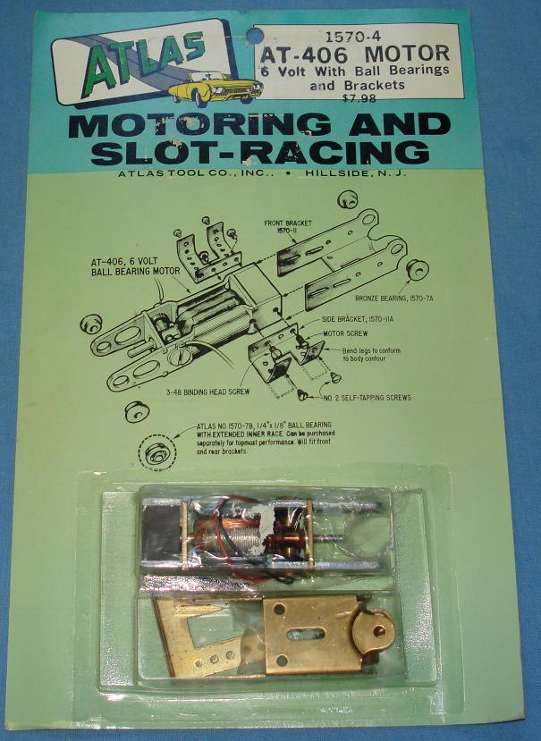 Atlas Slot Car Home Racing Parts #1570-4 AT-406 6V Ball Bearing Chassis Motor Atlas Slot Car Home Racing Parts #1570-4 AT-406 6V Ball Bearing Chassis Motor