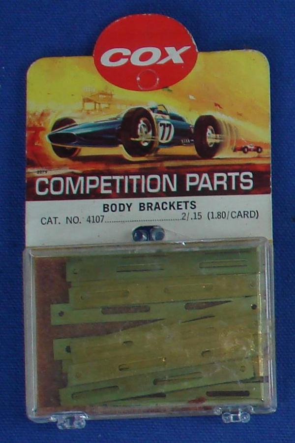 Cox 1:24 Electric Road Racing SlotCar Competition Brass Body Brackets