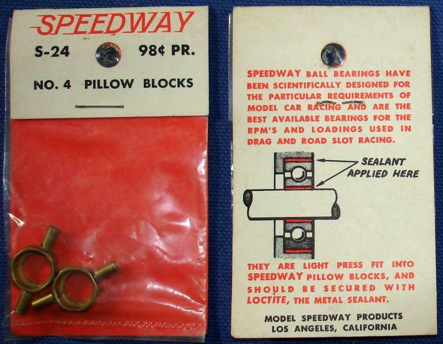 Model Speedway Products 1:24 Scale Slot Car Racing Pillow Blocks