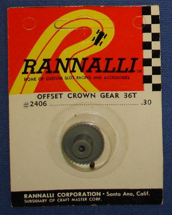 Rannalli Custom 1/24 Scale Slot Car Racing Part 36T Offset Crown Gear