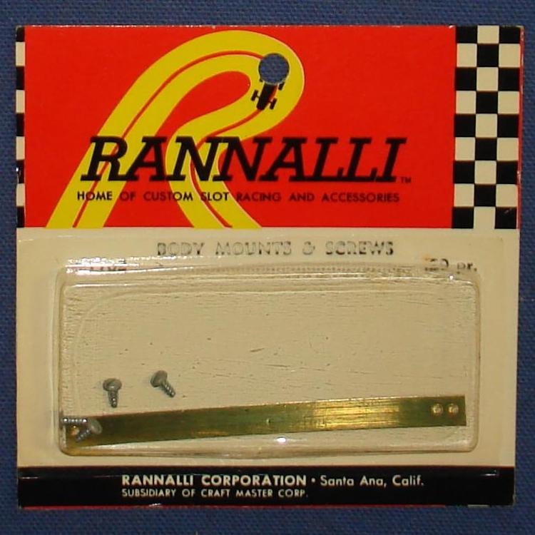 Rannalli Custom 1/24 Scale Slot Car Racing Part Brass Body Mounts & Screws