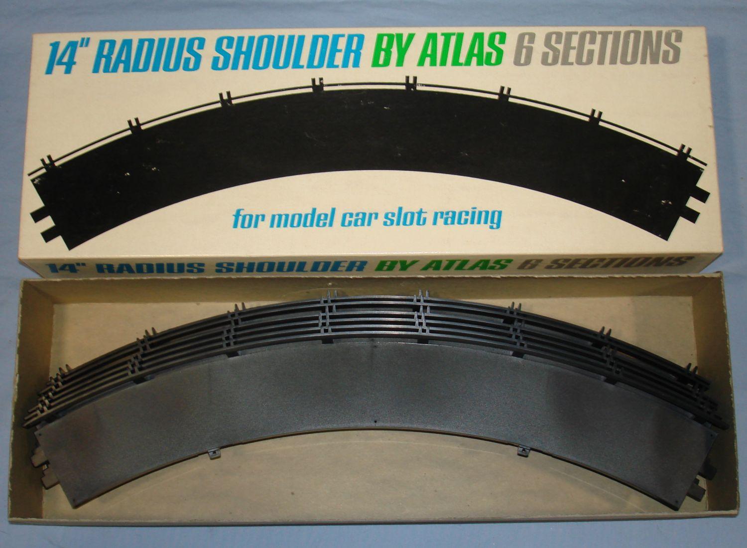 Atlas 124 132 Slot Car Racing Track 14 Inch Radius Shoulders #1598-300 Atlas 124 132 Slot Car Racing Track 14 Inch Radius Shoulders #1598-300