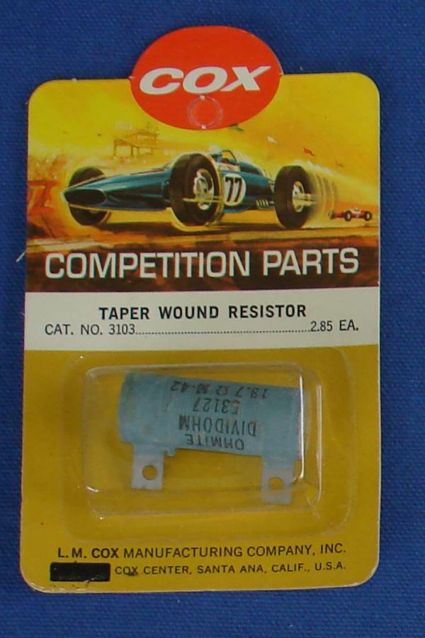 Cox 1:24 Electric Road Racing Slot Car Competition Taper Wound 13.7 Ohm Resistor