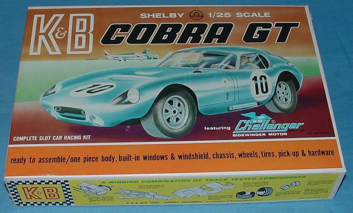 KB 1:25 Scale Ford Shelby Cobra GT Slot Car Racing Body Model Kit #1801 Box