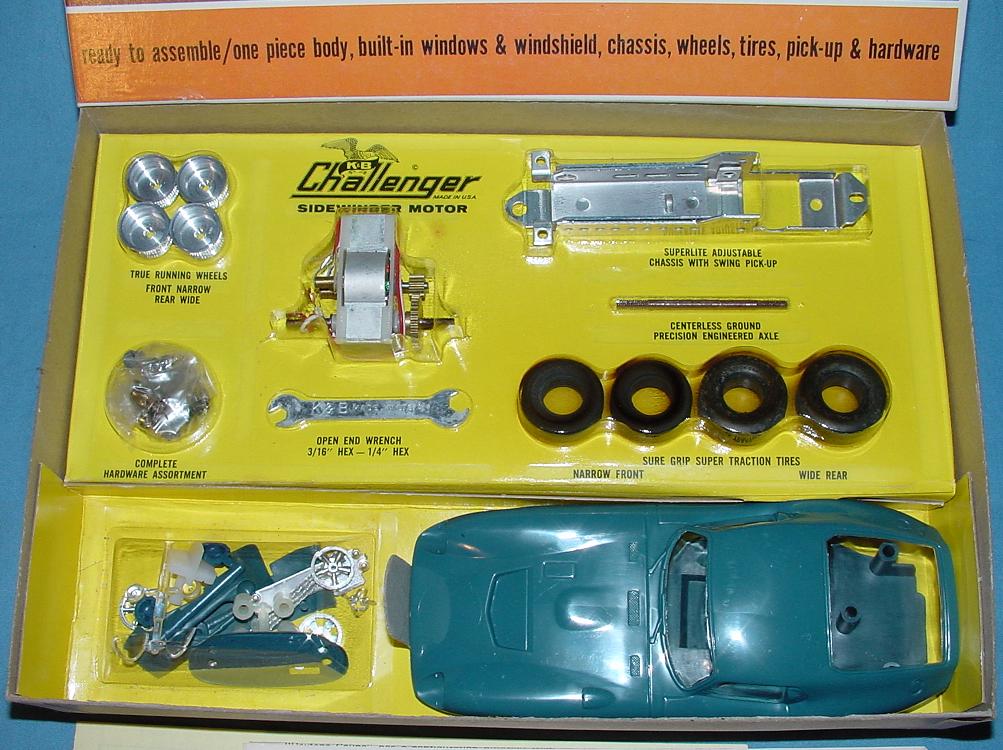 KB 1:25 Scale Ford Shelby Cobra GT Slot Car Racing Body Model Kit #1801 Contents