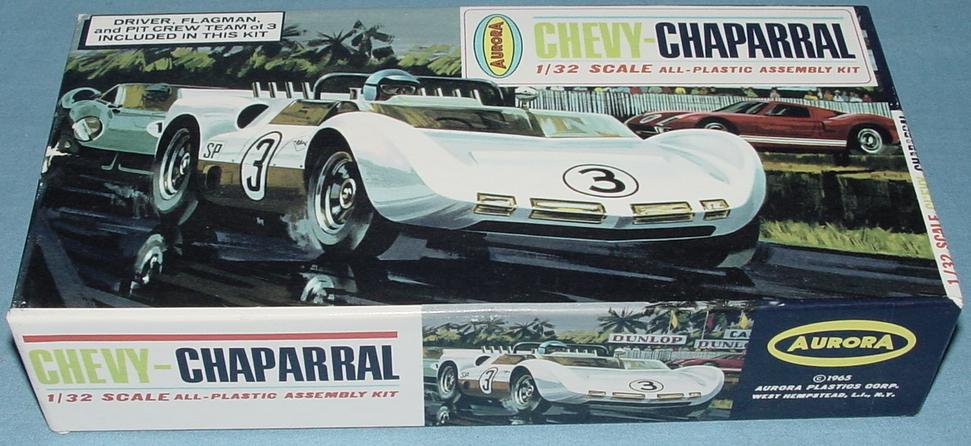 Aurora 1:32 Chevy Chaparral Slot Car Racing Body Model Kit Box