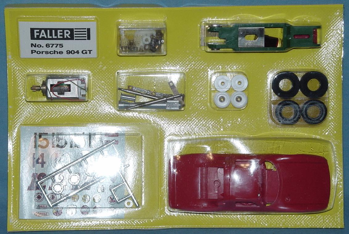 Faller 1/32 Scale Porsche 904 GTS Slot Car Club Racing Kit 6775 Contents