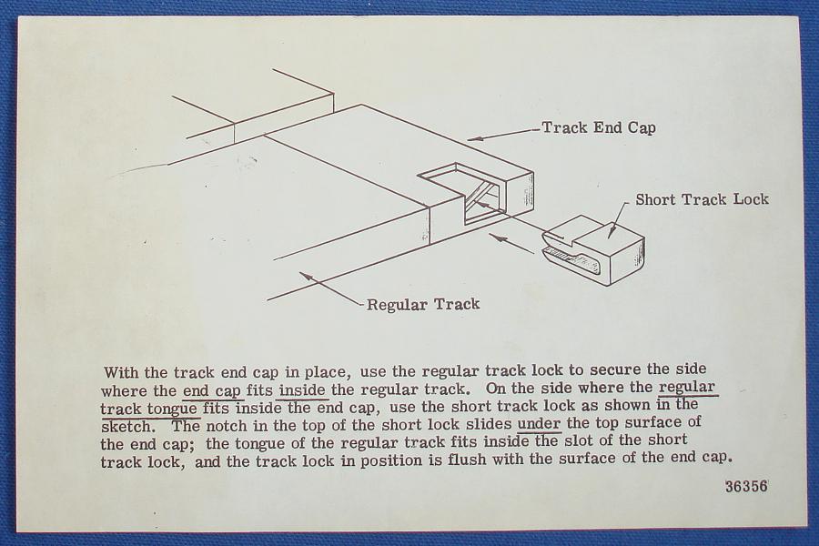 Strombecker 1/32 Electric Road Racing Slot Car Track Lock Instructions