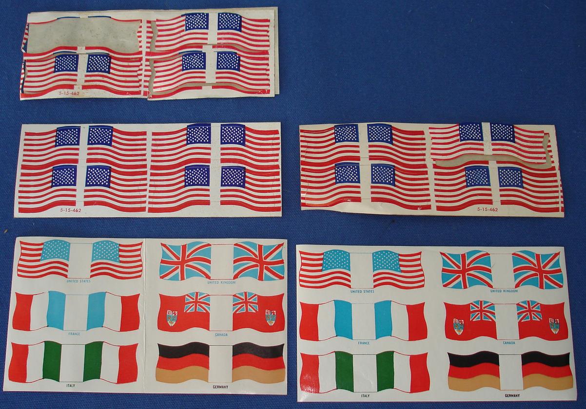 Unknown Vintage 1/32 Scale Slot Car Flag Sticker Sheets