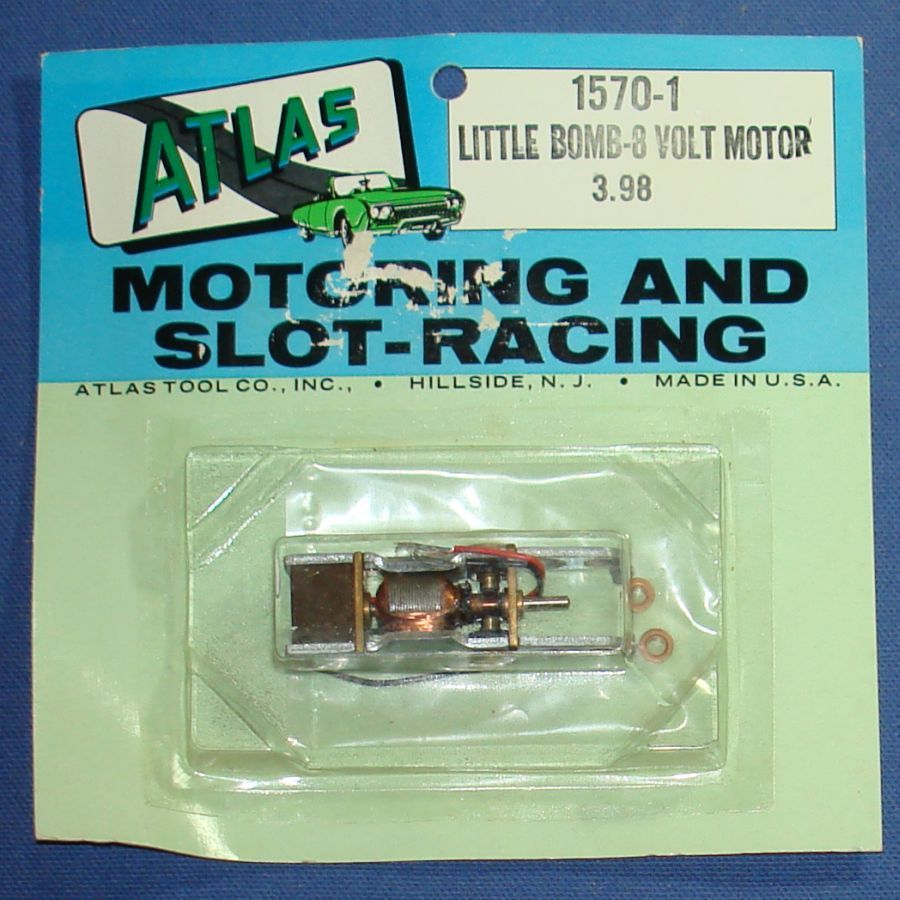 Atlas Slot Car Home Racing Parts #1570-1 AT-208 8V Little Bomb Chassis Motor