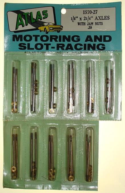 Atlas Slot Car Racing Chassis Parts Threaded Axles Jam Nuts #1570-27 Atlas Slot Car Racing Chassis Parts Threaded Axles Jam Nuts #1570-27
