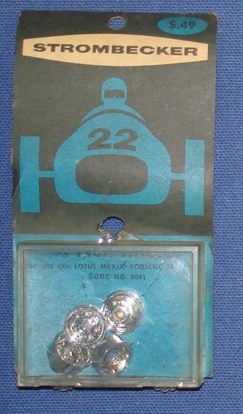 Vintage 1:32 Scale Strombecker Slot Car Racing Half Inch Chrome Wheels
