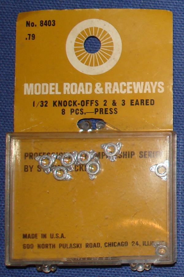 Strombecker 1/32 Electric Road Racing SlotCar 2 & 3 Eared Knock Offs