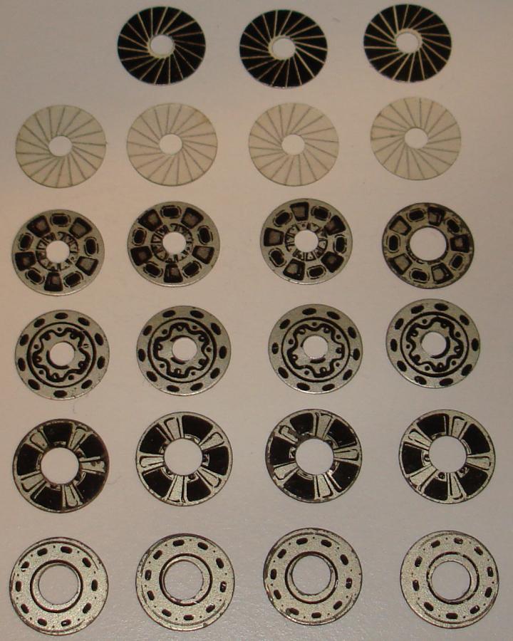 Strombecker 1/32 Electric Road Racing Slot Car Metal Wheel Inserts Porsche Mag Wire BRM Indy