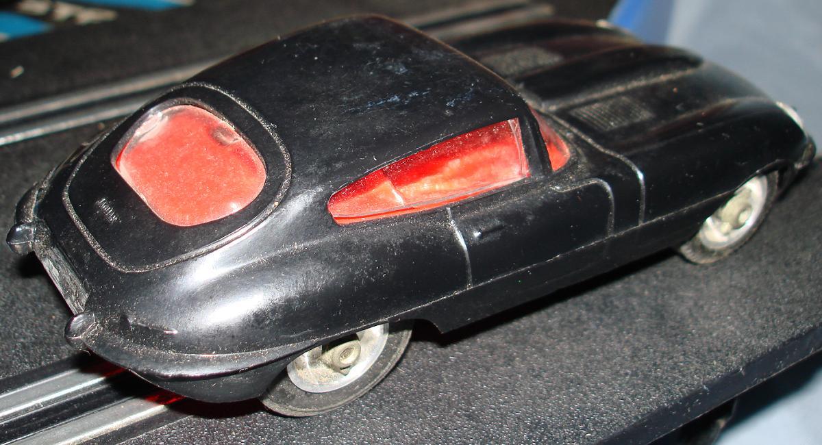 Strombecker 1:32 Black Jaguar XKE Slot Car Hatch
