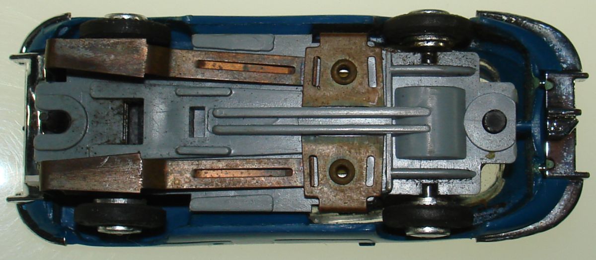 Atlas 1303 Blue Jaguar XKE Slot Car Zingers Chassis