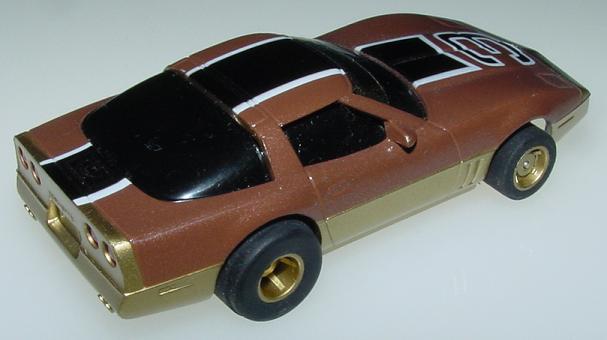 Tyco 440X2 8946 Brown Gold Black 1983 Chevrolet Corvette Trunk