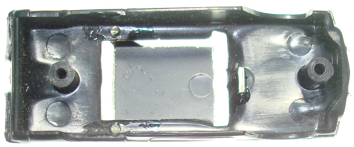 Vintage Aurora Model Motoring Vibrator Slot Car Black Ford Thunderbird Chassis Posts
