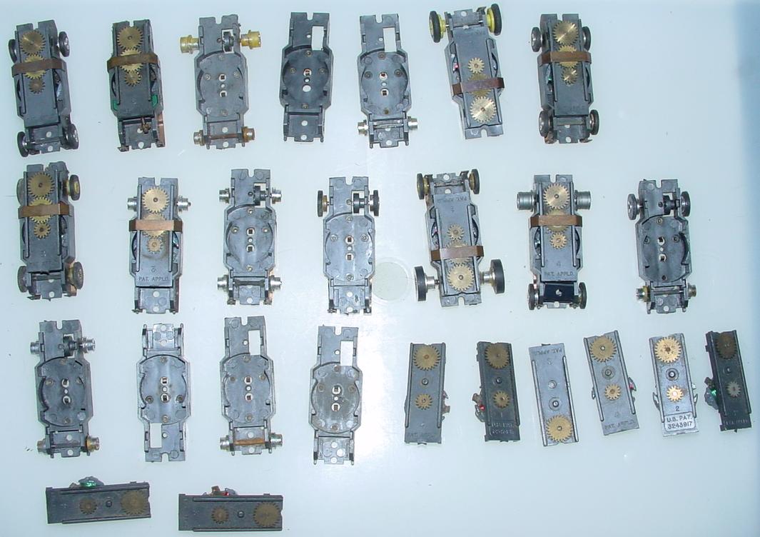 Aurora Model Motoring Thunder Jet 500 Motors Slot Car Racing Chassis Lot