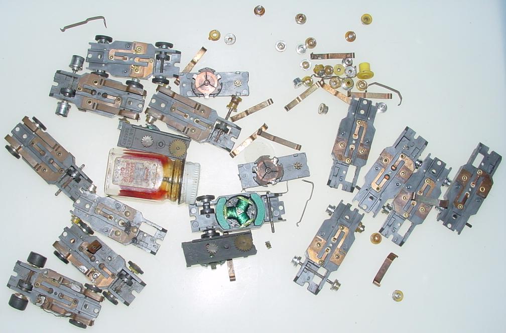 Aurora Model Motoring Thunder Jet 500 Motors Slot Car Racing Chassis Lot