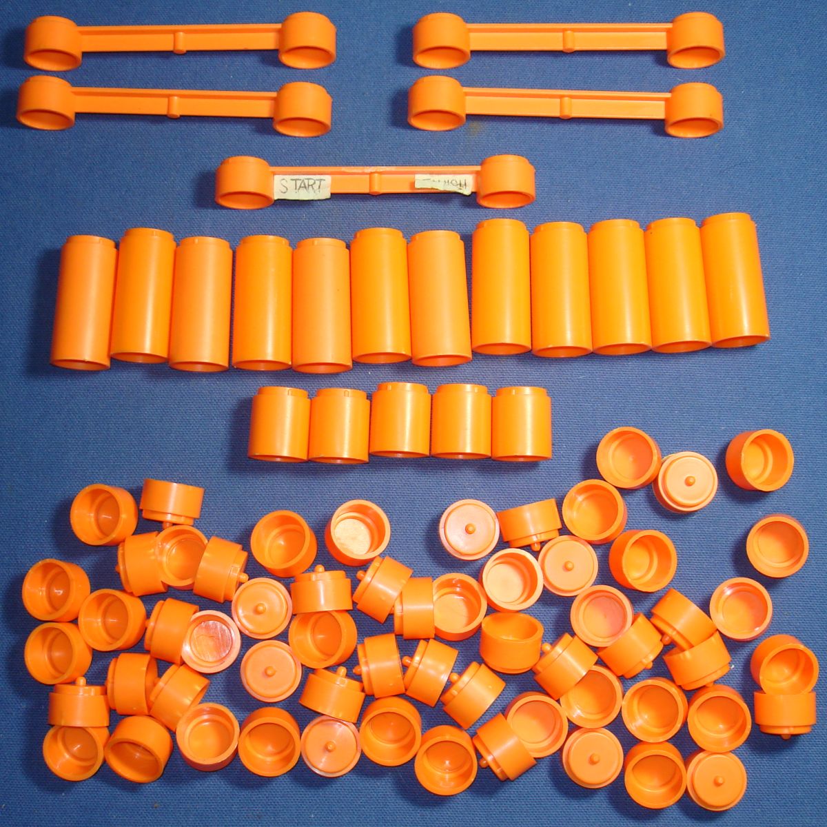Aurora Slot Car Racing Orange Modular Bridge Beams & Tubular Track Supports Aurora Slot Car Racing Orange Modular Bridge Beams & Tubular Track Supports
