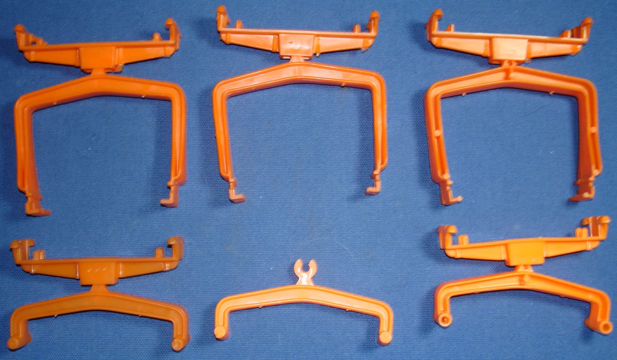 Aurora Slot Car Racing Orange Adjustable SeeSaw X Track Supports Aurora Slot Car Racing Orange Adjustable SeeSaw X Track Supports