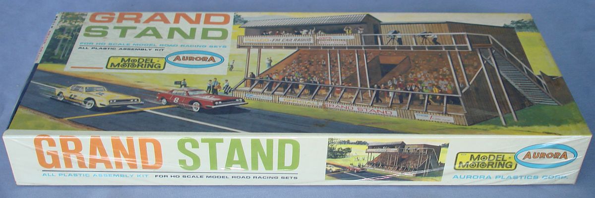 Aurora Model Motoring HO Scale Slot Car Racing Grand Stand Building Kit 1452 Box Aurora Model Motoring HO Scale Slot Car Racing Grand Stand Building Kit 1452 Box