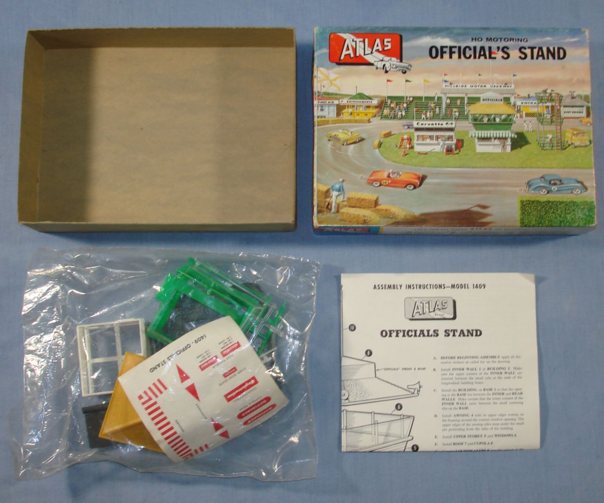 Atlas HO Scale Slot Car Track Layout Officials Stand #1409