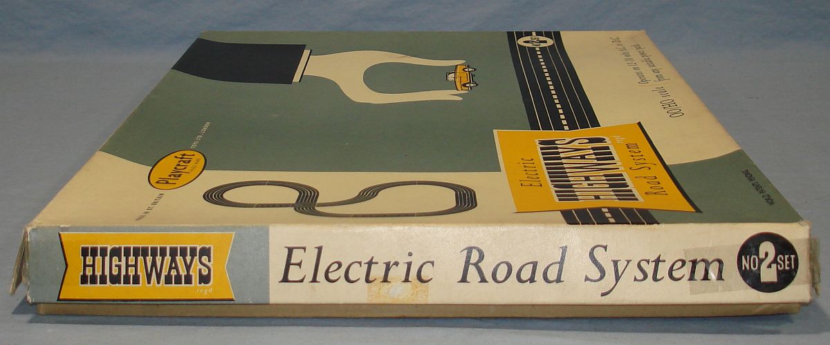 Electric Road System Slot Car Racing Track Set #2 Box Lid Bottom Panel