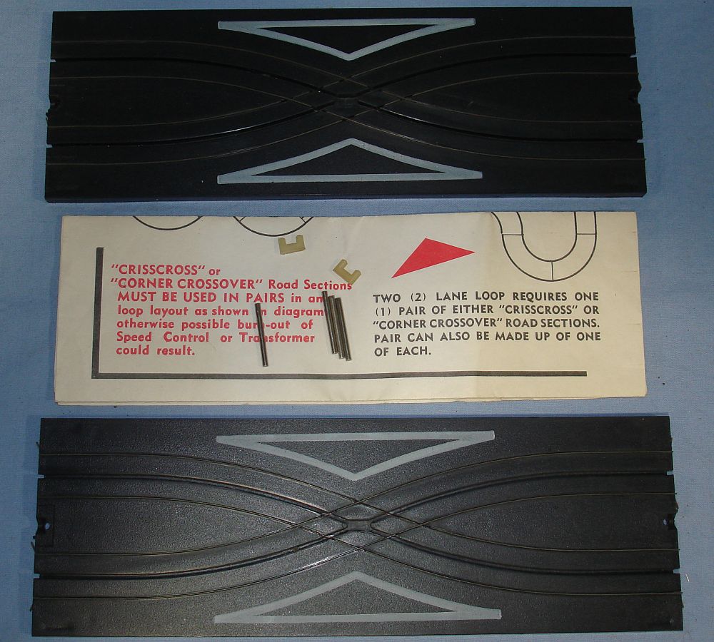 Aurora Model Motoring Slot Car Racing Nine Inch Two Lane Crisscross Straights #1524 Aurora Model Motoring Slot Car Racing Nine Inch Two Lane Crisscross Straights #1524
