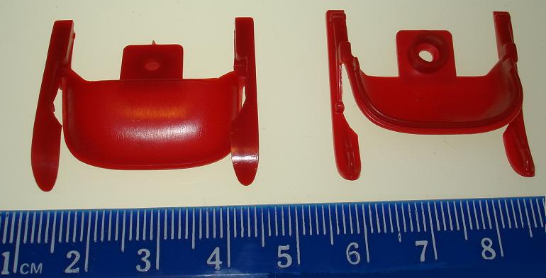 Aurora Red Snow Mobile Slot Car Racing Skis Aurora Red Snow Mobile Slot Car Racing Skis