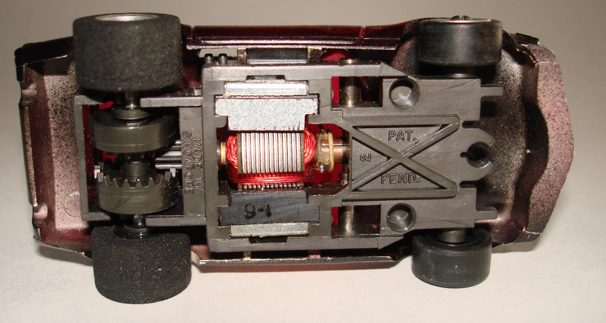 AFX Chevroltet Camaro Hand Built Candy Apple Red Chrome Slot Car Prototype Chassis