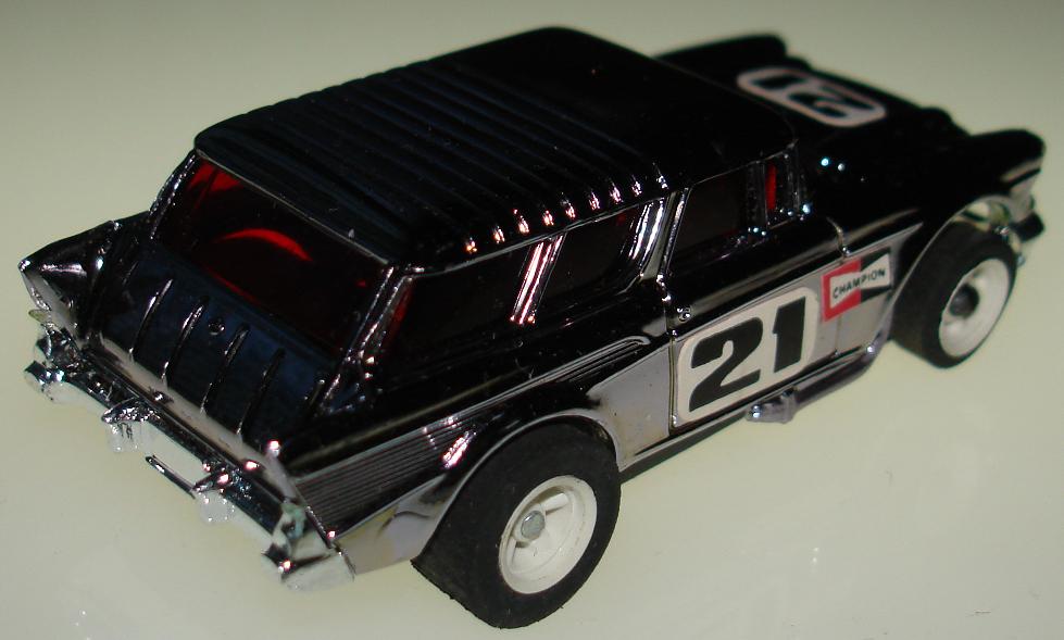 Box 55 AFX 57 Chevy Chrome Plated Chevrolet Nomad HO Slot Car Hatch